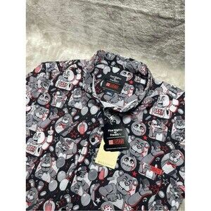 RSVLTS Five Nights at Freddy's Button Down Shirt Men's Small Short Sleeve New